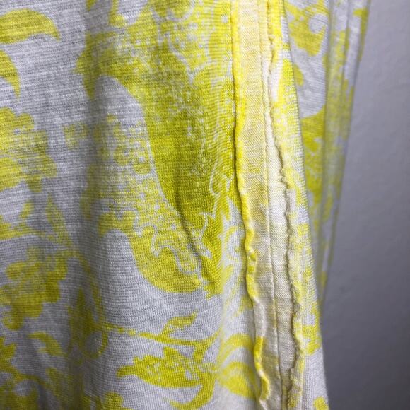 Anthropologie Pilcro yellow white floral v neck knit top size Extra Large XL - Picture 6 of 15